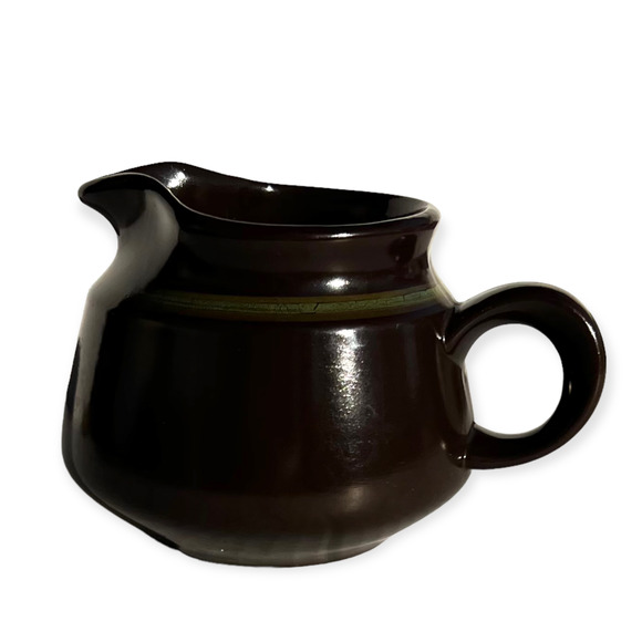Franciscan Madeira Vintage 1960s Brown and Green Earthenware Creamer Pitcher - Picture 9 of 14